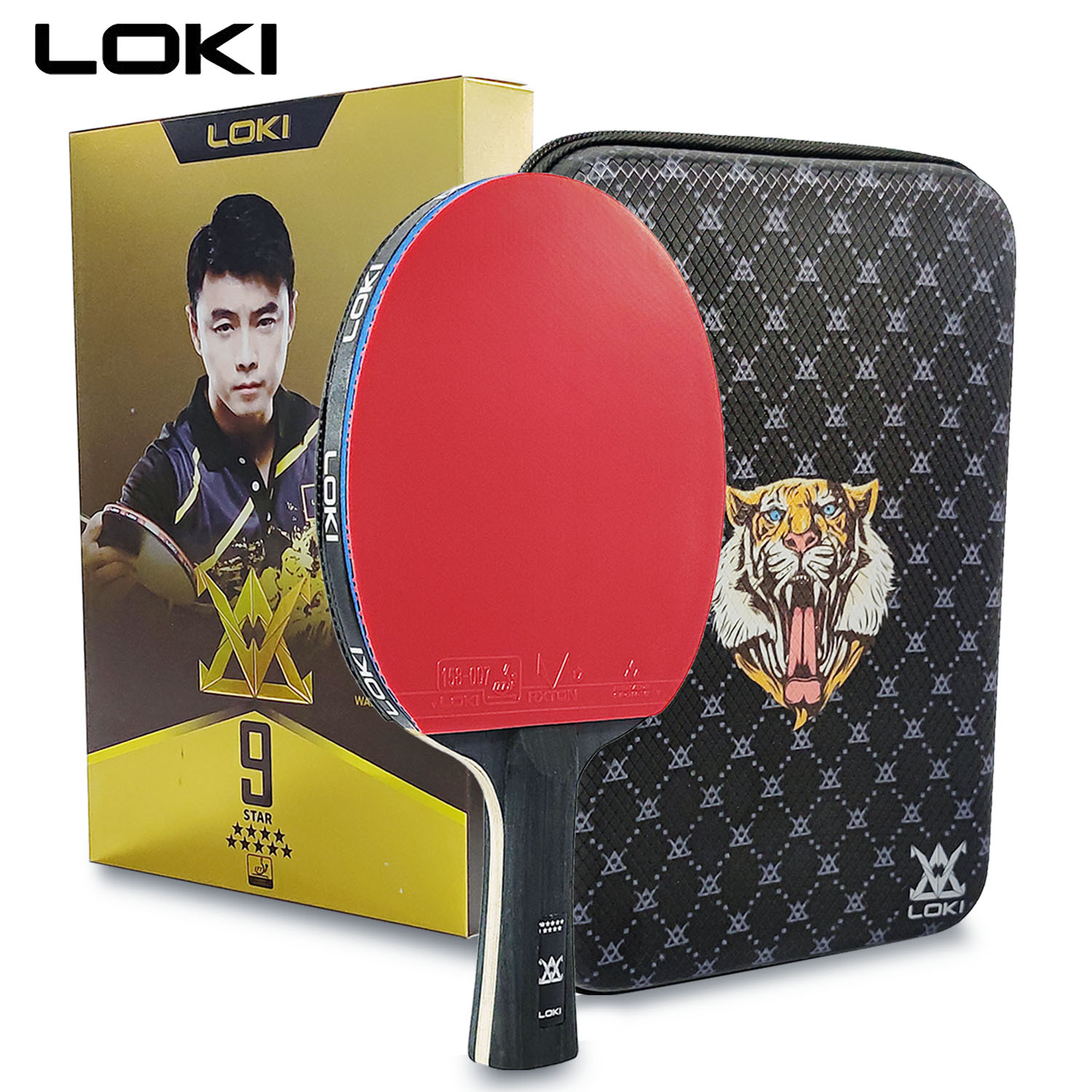 Badminton Racket Carbon - LOKI 9 Star Table Tennis Racket