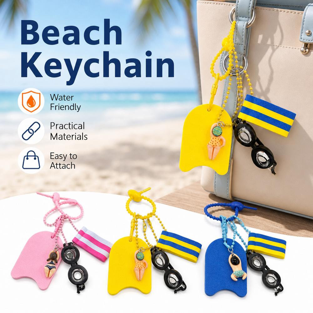 Cute Swimming Theme Keychain M - огляд і ціна Swimming Kickboard